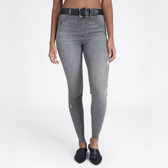 SPANX Vintage Gray Ankle Stretch Jeans - Picture 1 of 14